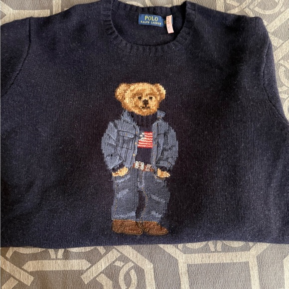 Polo Ralph Lauren Other - Polo by Ralph Lauren Navy Crewneck Sweater with Bear Motif